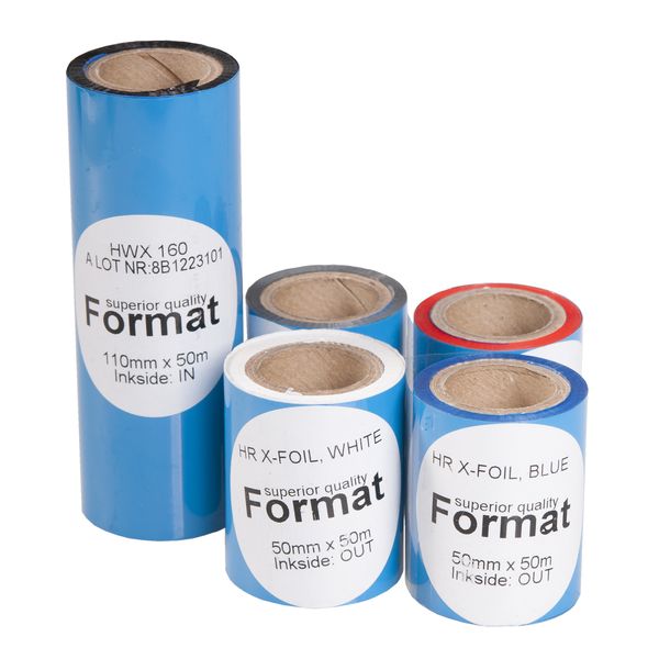 Термотрансферная лента Format HWR242, 60 мм х 300 м, Wax/Resin, OUT