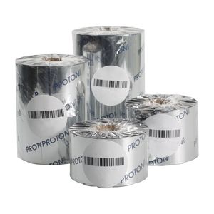 Термотрансферная лента Proton WR210U, 110 мм х 300 м, Wax/Resin, OUT, с выкусами