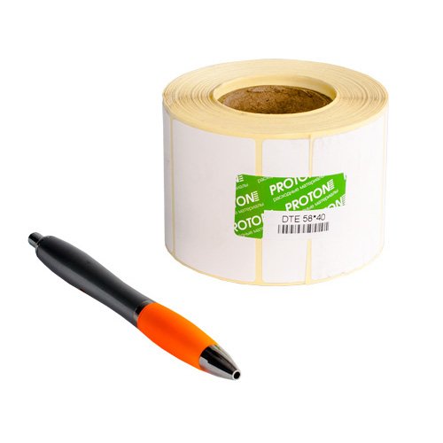 Термоэтикетка с защитным покрытием 58 x 40 мм