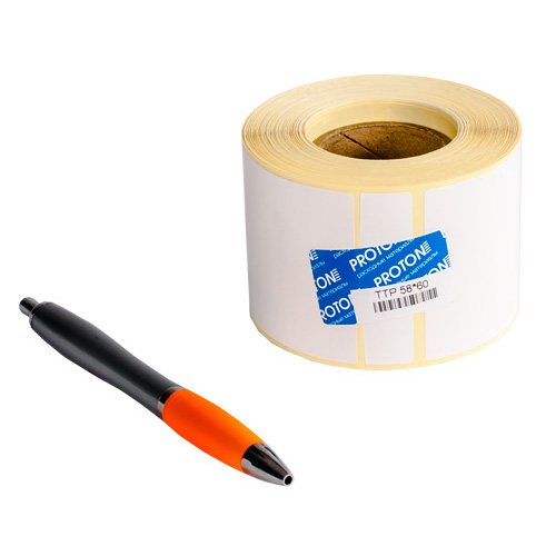 Полуглянцевая этикетка Proton 58 x 60 мм (1 ряд, 400 шт, втулка 40)